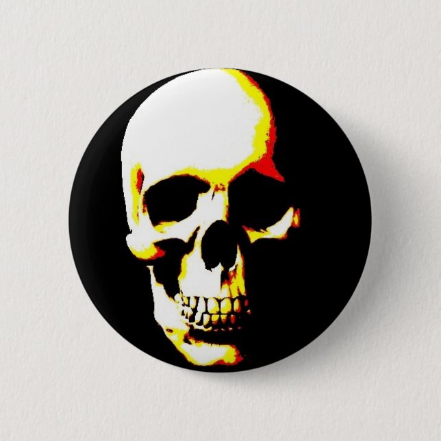 Skull Fantasy Art  Rock Punk Pinback Button (Front)