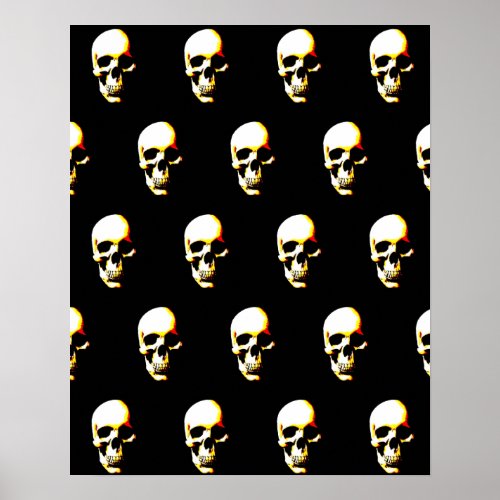 Skull _ Fantasy Punk Rock Pop Art Poster