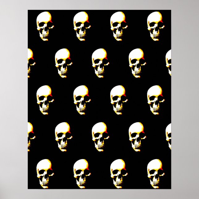 Skull - Fantasy Punk Rock Pop Art Poster (Front)