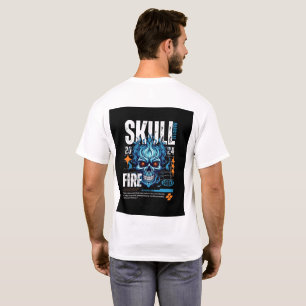 Skull Fire 2026 Premium Oversized Backprint T-Shir T-Shirt