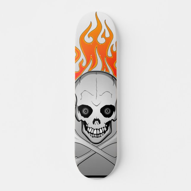 Skull Fire Skateboard Deck (Front)