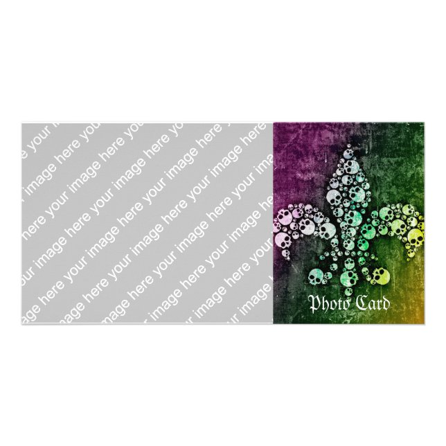 Skull Fleur De Lis Card (Front)