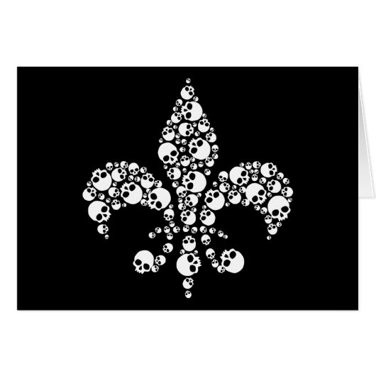Skull Fleur De Lis Cards (Front Horizontal)