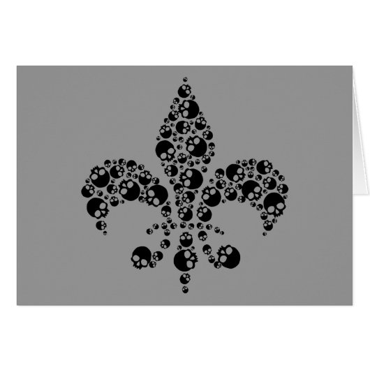 Skull Fleur De Lis Cards (Front Horizontal)