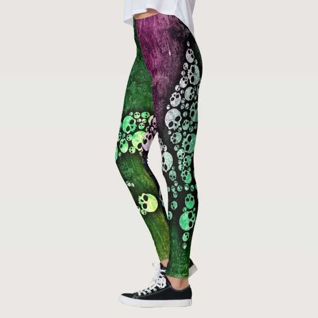 Skull Fleur De Lis Leggings (Left)
