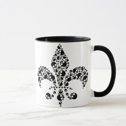 Skull Fleur De Lis Mug