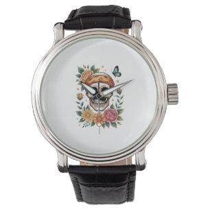Skull Floral Halloween Spooky Watch