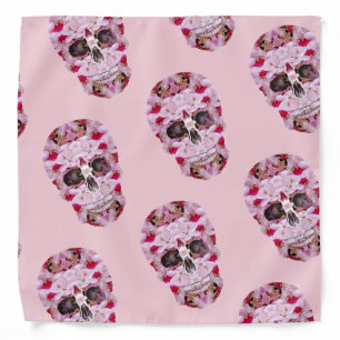 Skull, Floral skulls Bandana