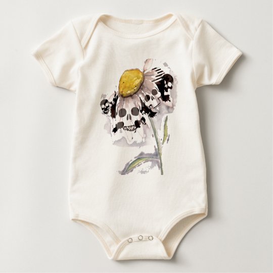 Skull Flower Baby Bodysuit