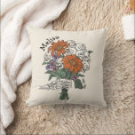 Skull Flower Bouquet Halloween Custom   Throw Pillow<br><div class="desc">Skull Flower Bouquet Halloween Custom Throw Pillow gift for Halloween</div>