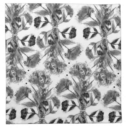 Skull Flower Design Cloth Napkin