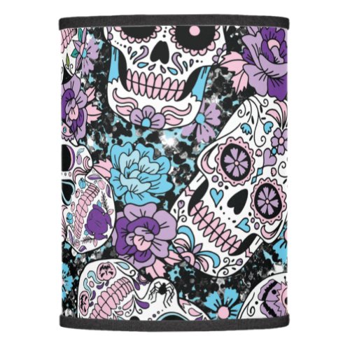 Skull Flower Gothic Goth Pattern Lamp Shade