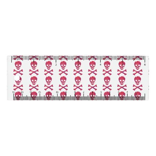 Skull Flower Pattern Ruler (Front)