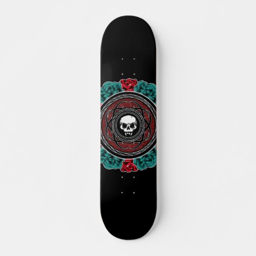 Skull Flower Skateboard