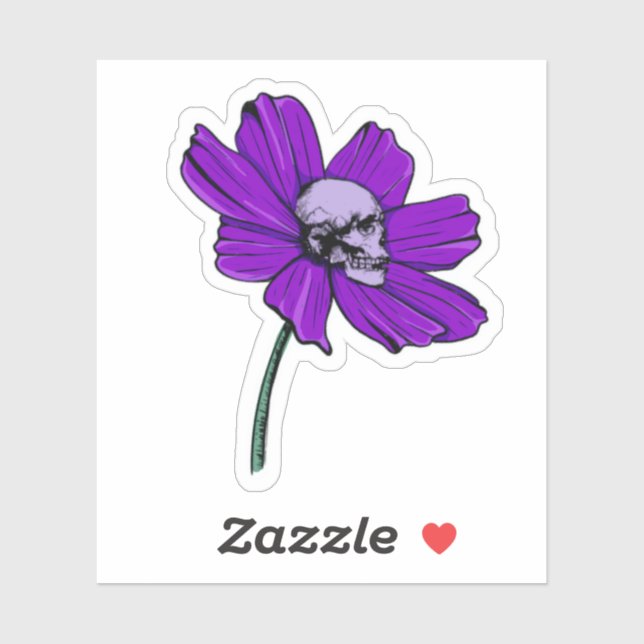 Skull Flower  Sticker (Sheet)