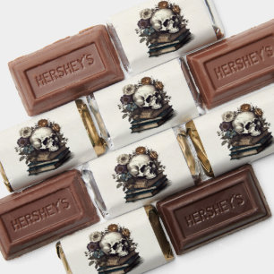 Skull Flowers Books Halloween Gothic  Hershey's Miniatures