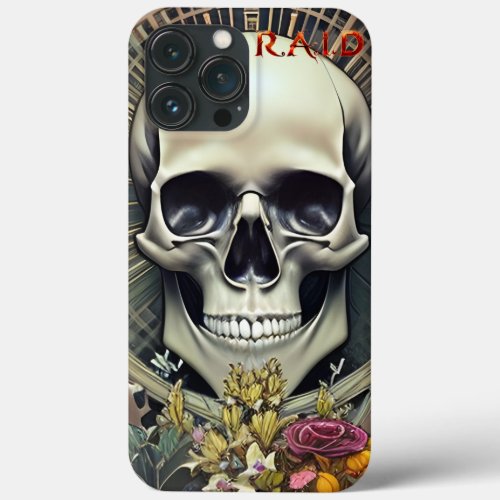 Skull  Flowers iPhone 13 Pro Max Case
