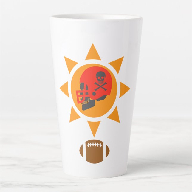 Skull Football Latte Mug (Front)