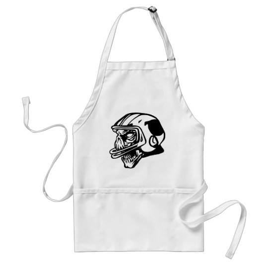Skull Football Player Adult Apron