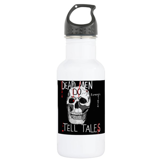 Skull forensic science CSI dead men Stainless Steel Water Bottle (Front)