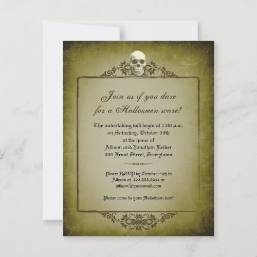 Skull Frame Halloween Invitation