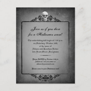 Skull Frame Halloween Invitation