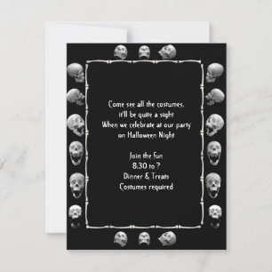 Skull Frame Halloween Party Invitation