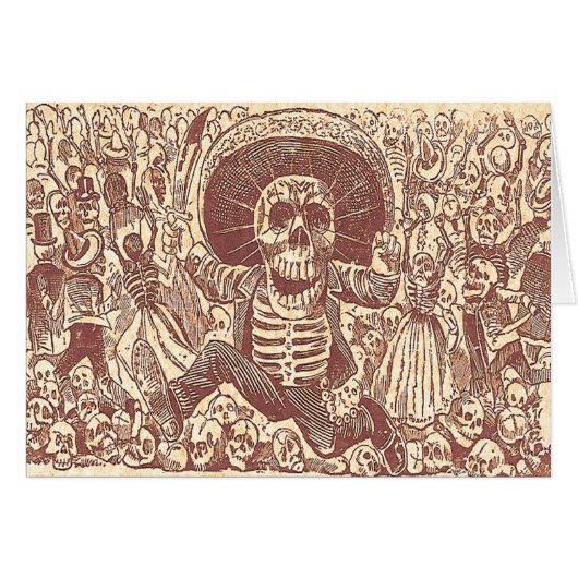 Skull from Oaxaca, La Calavera Oaxaqueña Cards (Front Horizontal)