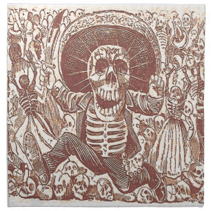Skull from Oaxaca, La Calavera Oaxaqueña Cloth Napkin