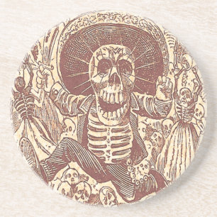 Skull from Oaxaca, La Calavera Oaxaqueña Drink Coaster
