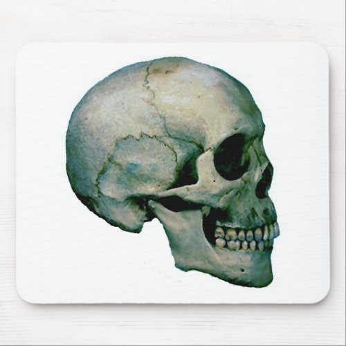Skull From Profile Mouse Pad