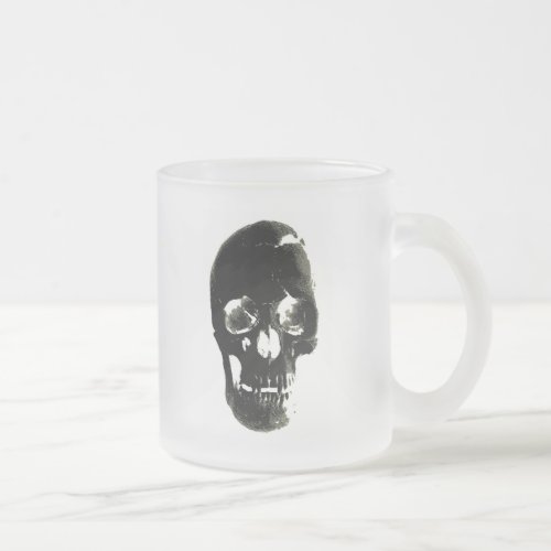 Skull Frosted Glass Coffee Mug