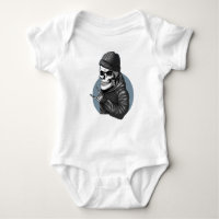 Skull funky  baby bodysuit