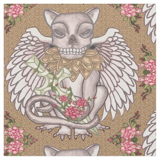 Skull Gargoyle Fabric