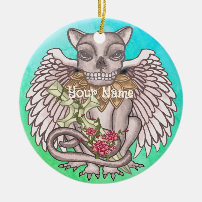 Skull Gargoyle  ornament (Front)