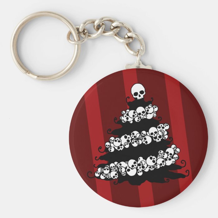 Skull Garland Christmas Tree Key Chain