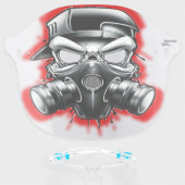 Skull & Gas Mask Face Shield (Front w/Glasses)