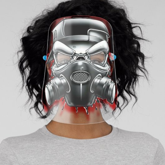 Skull & Gas Mask Face Shield (Insitu)
