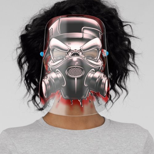 Skull  Gas Mask Face Shield _ Bronze