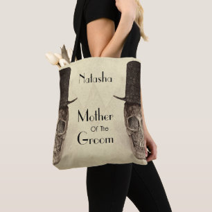 Skull Gay Mr And Mr Vintage Retro Sepia Wedding Tote Bag