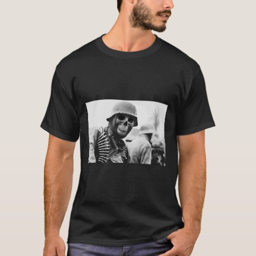 Skull German Soldier WW2 Sticker T_Shirt