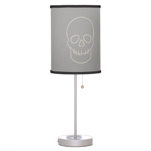 Skull _ Ghost Grey and Bone White  Table Lamp