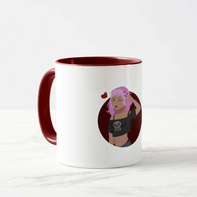 Skull Girl Mug  (Front Left)