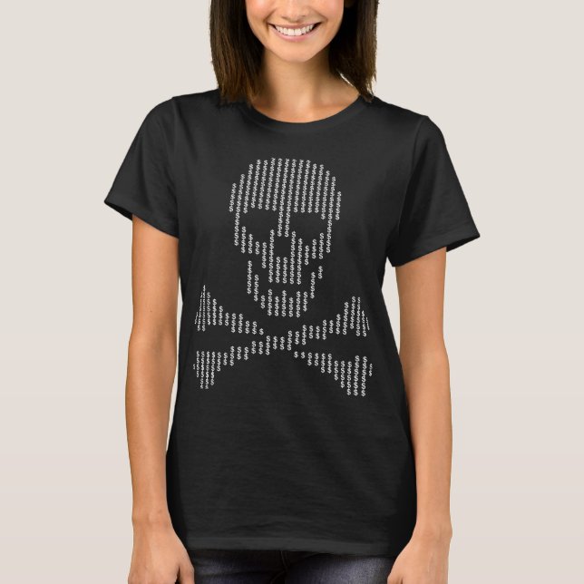 Skull Glyph Dot Crossbones T-Shirt (Front)