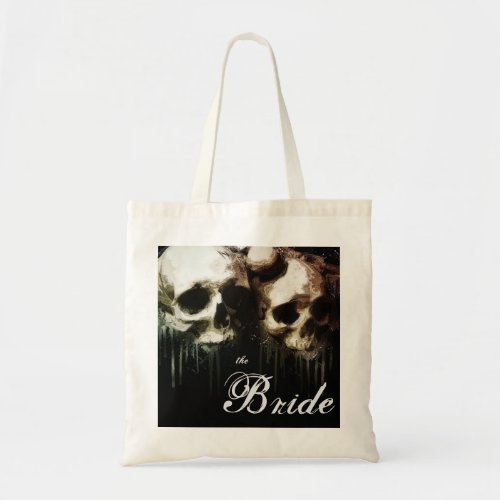 Skull Goth Bridal Tote Bag