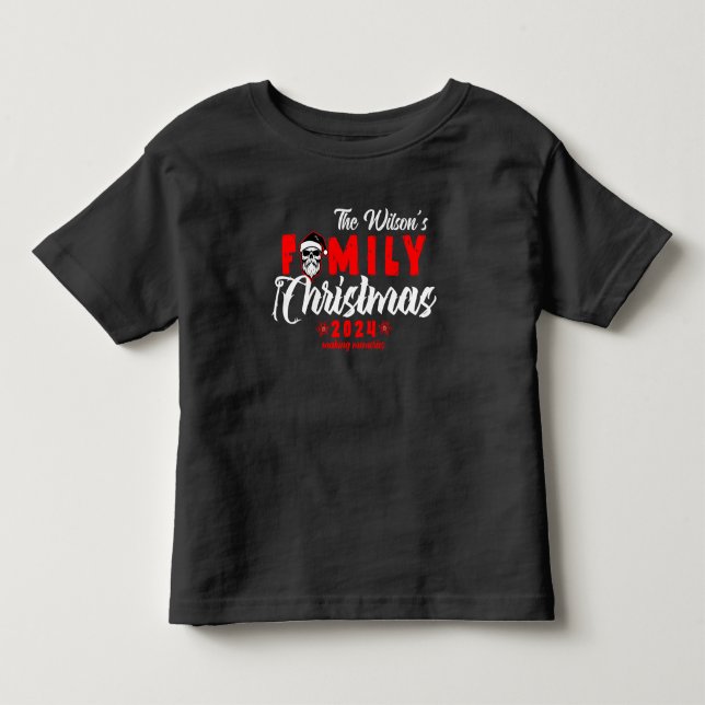 Skull Goth Family Christmas Toddler T-shirt (Front)