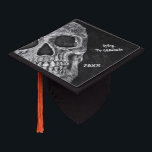 Skull Gothic Cool Old Black And White Grunge Graduation Cap Topper<br><div class="desc">Skull face Gothic black and white grunge old vintage texture personalized funny 2023 graduation cap topper. Dying To Graduate written on product. Cool,  trendy,  modern,  scary antique style one-of-a-kind. Decorated photo art design. Customize typography. Image copyright Marg Seregelyi Photography.</div>