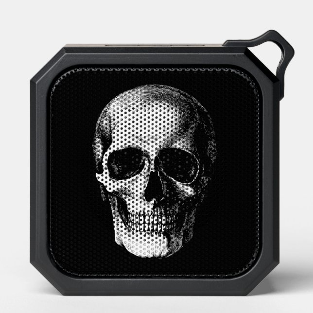 Skull Gothic Creepy Halloween Bluetooth Speaker (Front)
