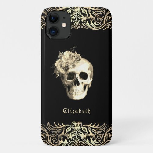  Skull Gothic Glam Personalized  iPhone 11 Case