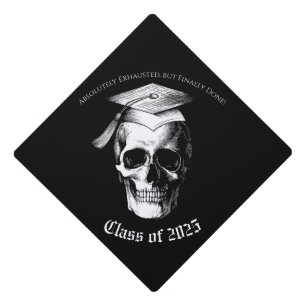 Skull Gothic Graduation Party Radiology Cap Topper